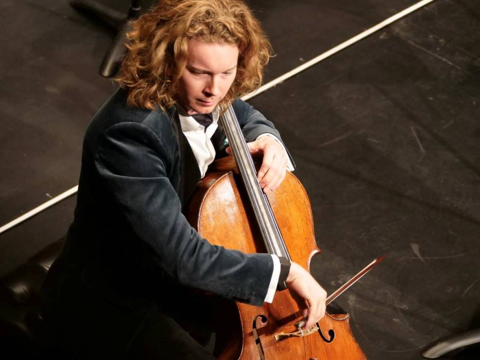 Las Vegas Philharmonic artist-in-residence Joshua Roman is shown performing at Reynolds Hall at ...