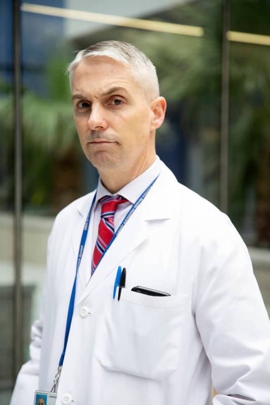 Dr. Jason Dazley, an infectious disease and infection control specialist, at the VA of Southern ...