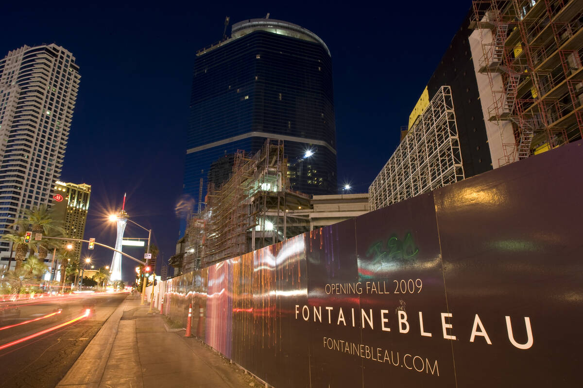 Fontainebleau Las Vegas is shown on the Strip on Thursday, April 23, 2009. (Las Vegas Review-Jo ...