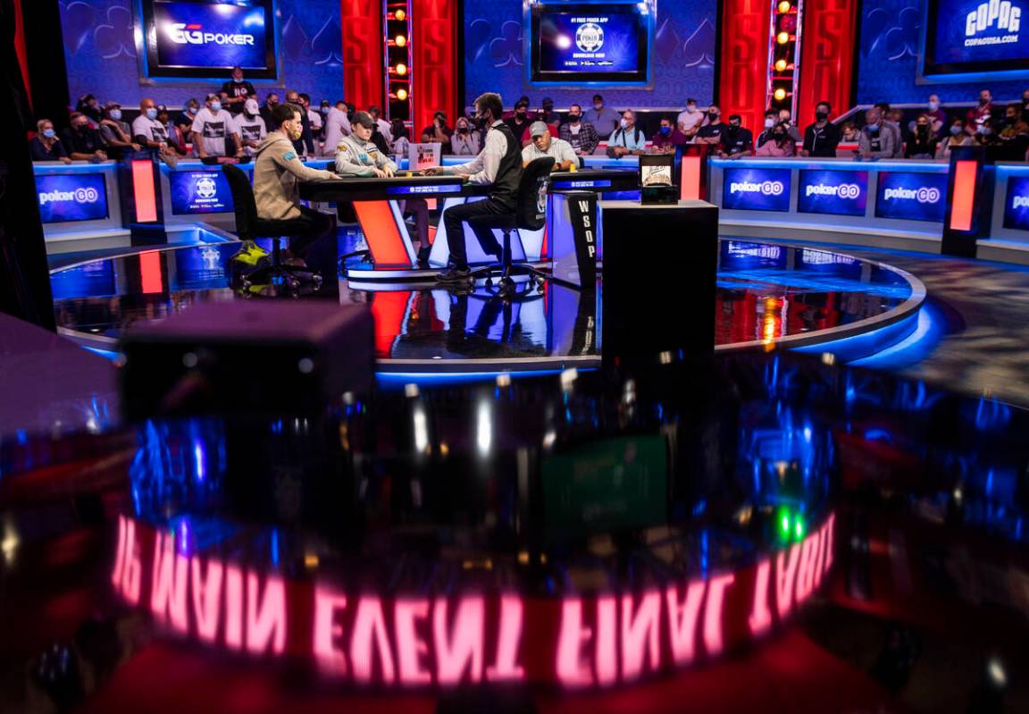 Koray Aldemir, Jack Oliver and George Holmes are the three players remaining at the final table ...