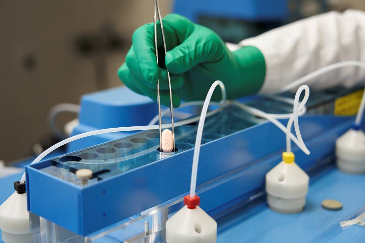 This image provided by Pfizer shows its COVID-19 pill. (Pfizer via AP)
