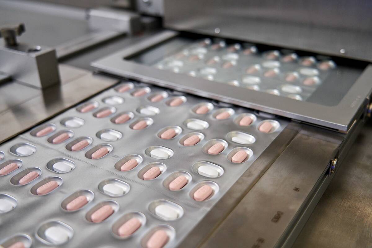 This image provided by Pfizer shows its COVID-19 pills. D(Pfizer via AP)