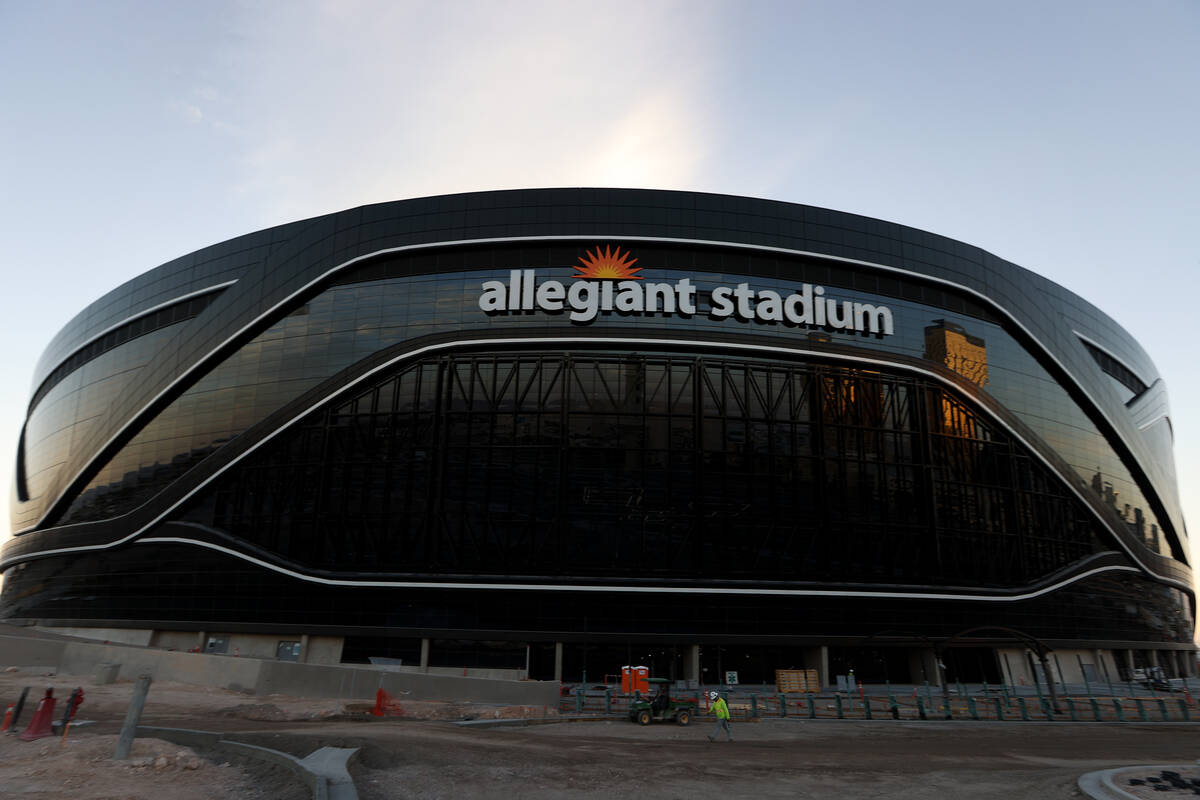 The Raiders Allegiant Stadium in Las Vegas, Friday, May 22, 2020. (Erik Verduzco / Las Vegas Re ...