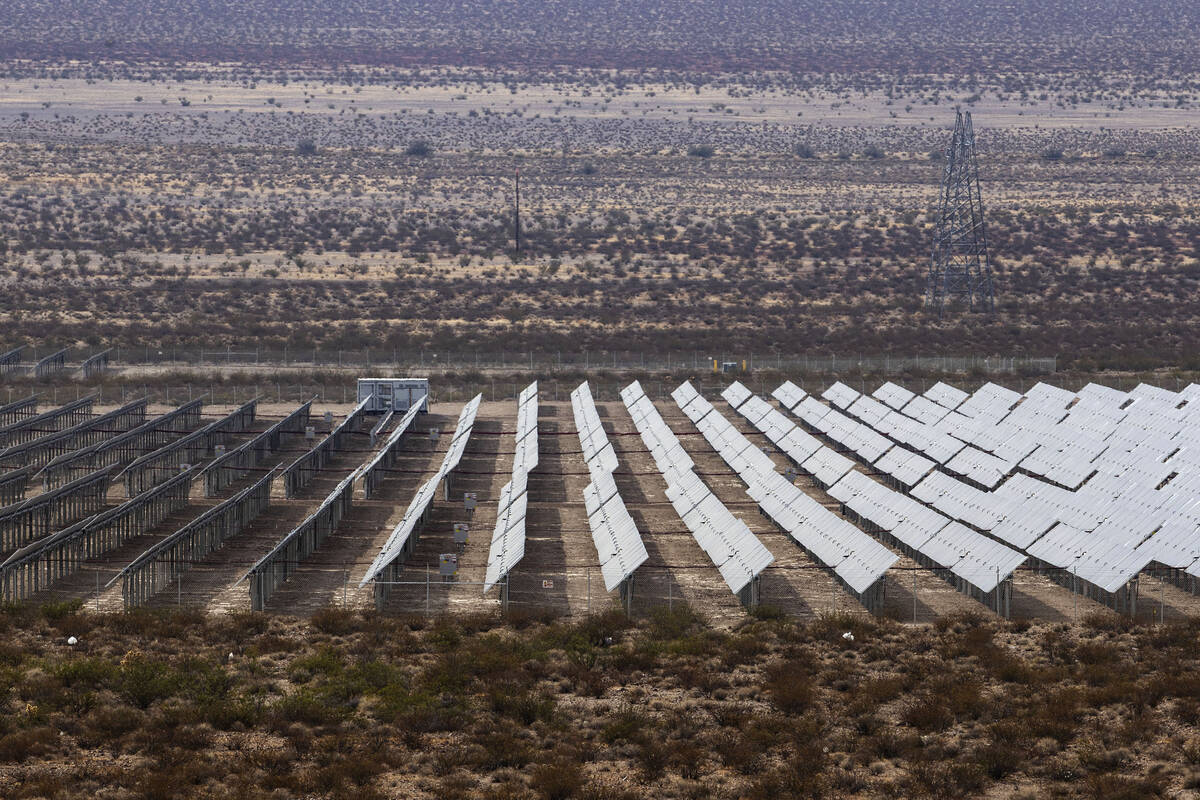 Townsite Solar Garden is seen at 3316 South US Highway 95, on Friday, Nov. 19, 2021, in Boulder ...