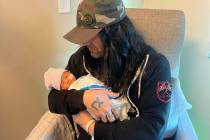 Criss Angel and his daughter, Illusia, are shown during the baby's hospital stay on Monday, Nov ...