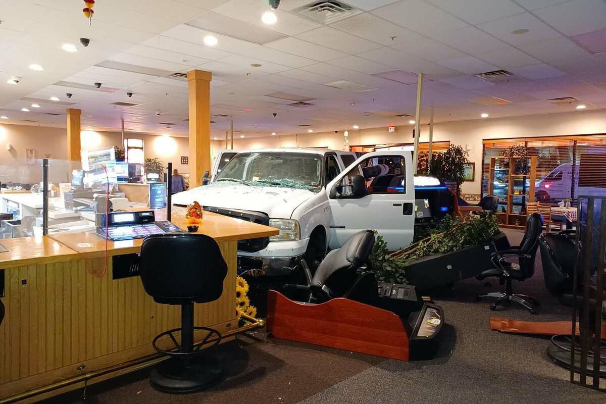 A pickup truck slammed into a Dotty's tavern in North Las Vegas. (North Las Vegas Police Depart ...