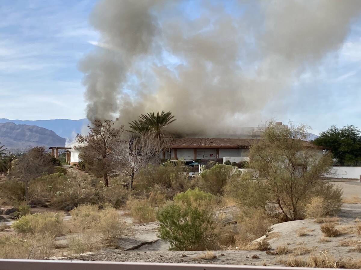 A fire broke out at a vacant clubhouse at Silverstone Golf Club on Friday, Nov. 19, 2021, in La ...