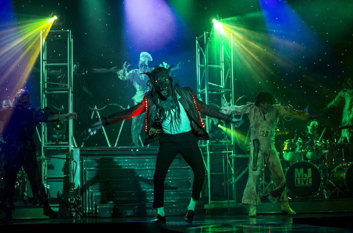 Jalles Franca as Michael Jackson performs Thriller along with dancers during the opening perfor ...