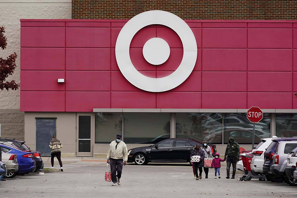 A Target store is shown in Philadelphia on Wednesday, Nov. 17, 2021. Target says having its sto ...