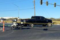 Scene of a fatal crash on East Craig Road, near North 5th Street, on Monday, Nov. 22, 2021. (NLVPD)