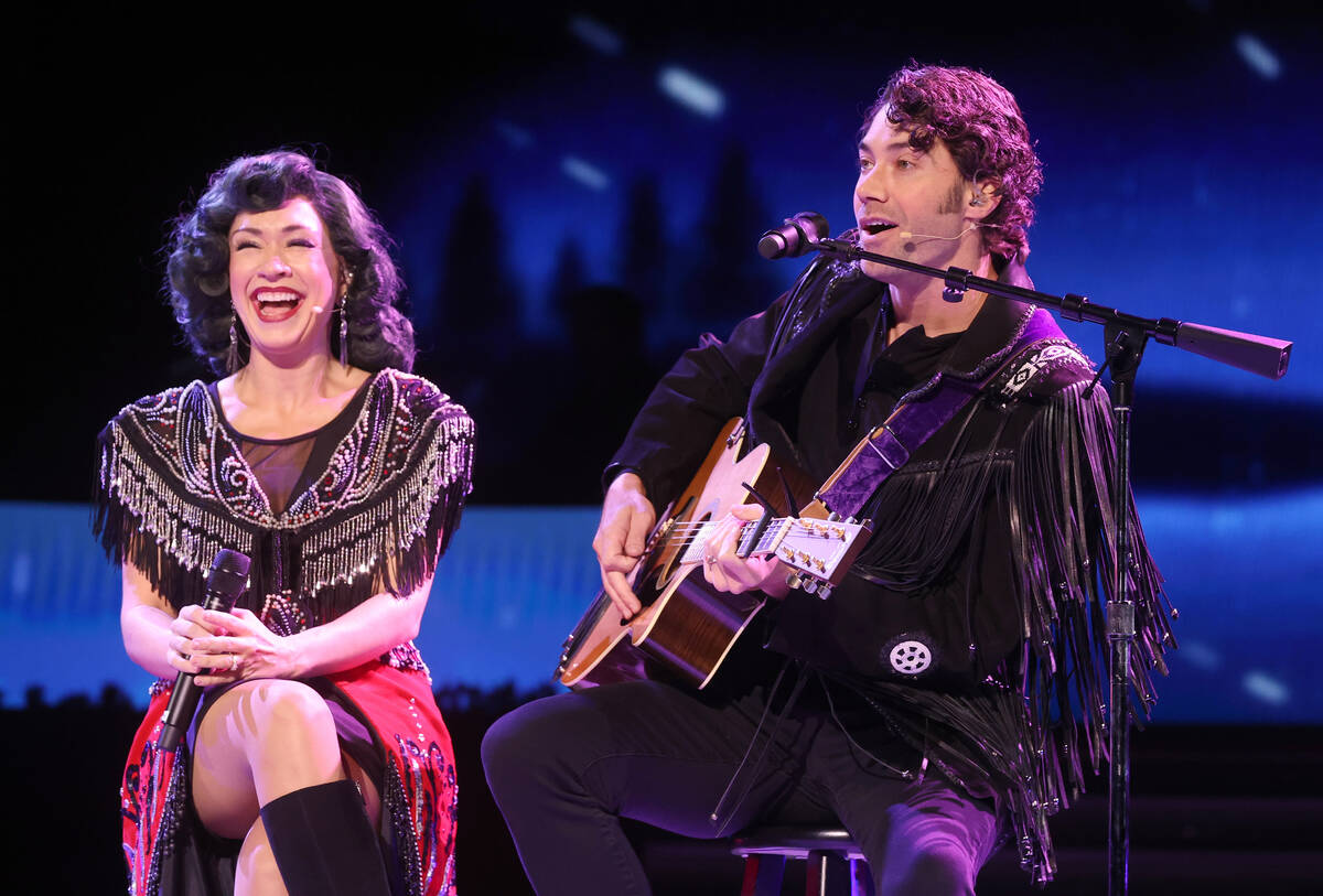 Diana DeGarmo and Ace Young sing "Tennessee Christmas" during a preview of "This Is Christmas" ...