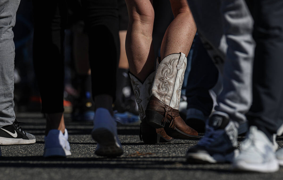 Cowboys fans before the start of an NFL football game against the Raiders on Thursday, Nov. 25, ...