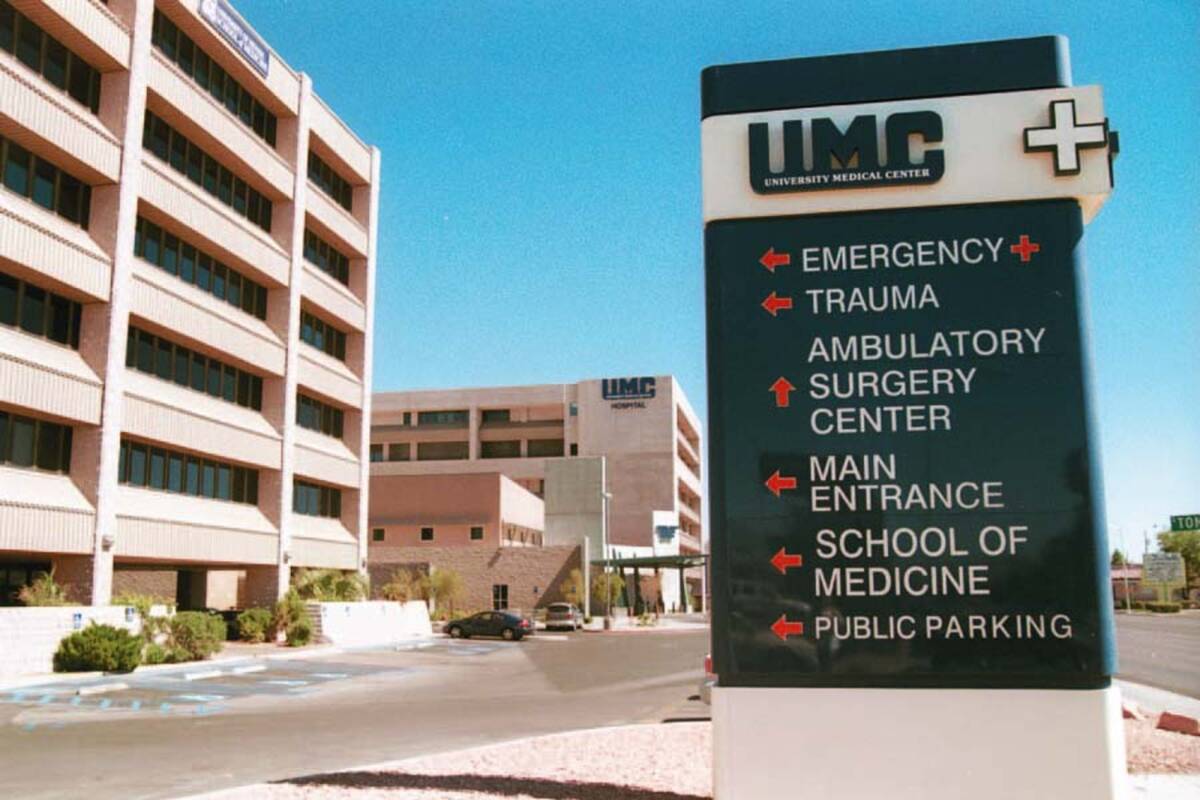 UMC sign. University Medical Center. File photo copied from archives