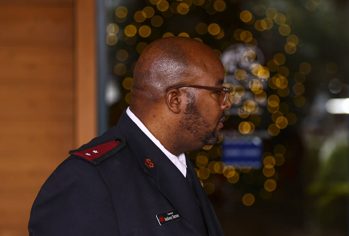 Salvation Army Captain Anthony Barnes attends a kickoff for the 2021 Red Kettle fundraising dri ...
