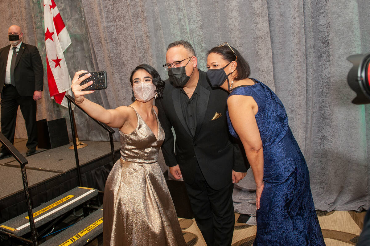 National Teacher of the Year Juliana Urtubey, left, poses for a picture with U.S. Education Sec ...