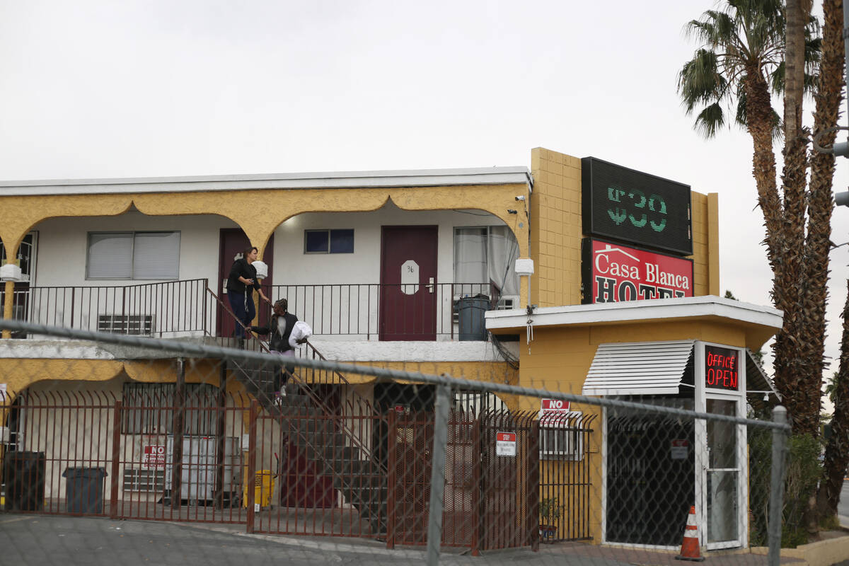 The former Casa Blanca Hotel at 2401 N. Las Vegas Blvd. in North Las Vegas on Dec. 23, 2019. El ...