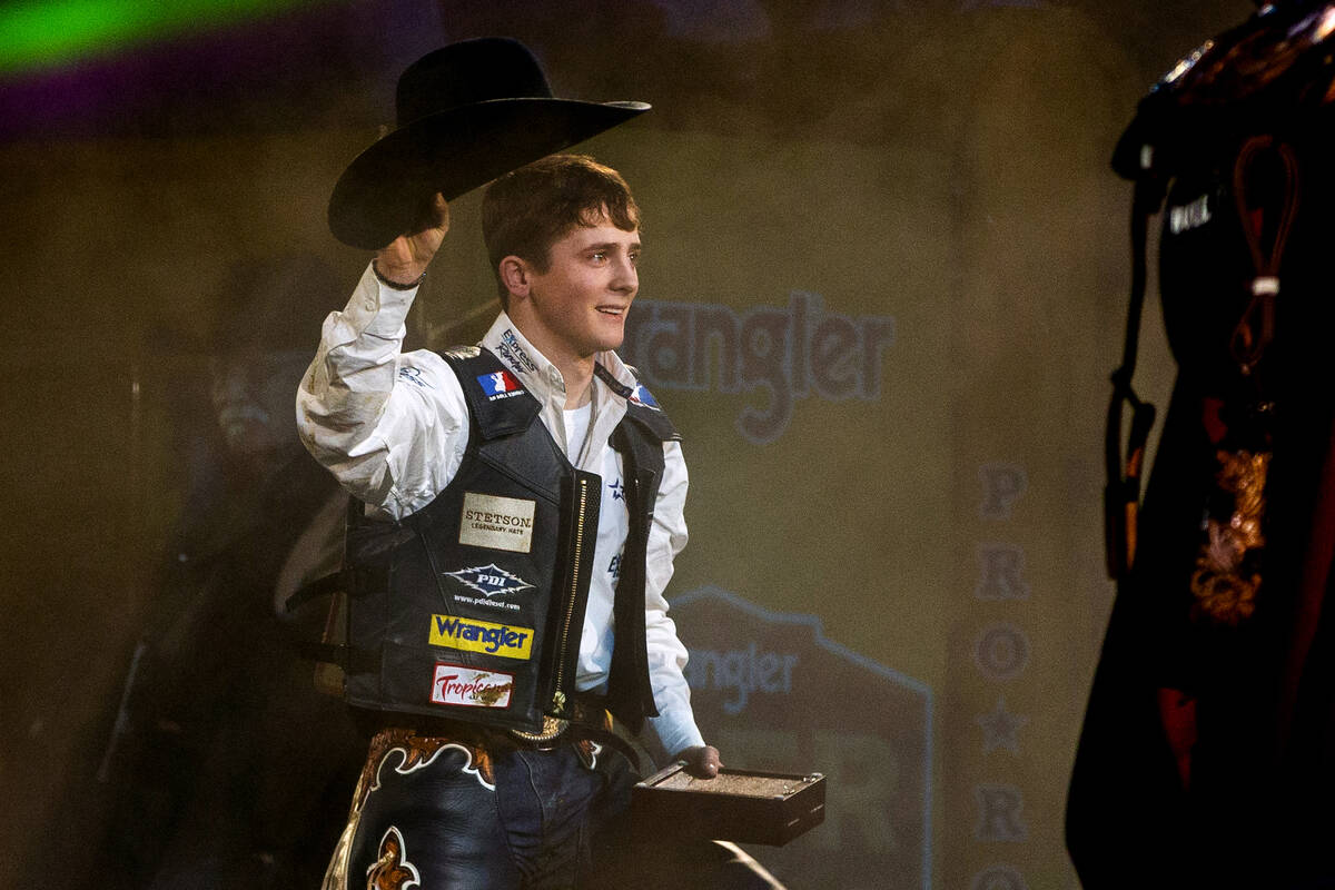 Stetson Wright of Milford, Utah, is named the All-Around World Champion following the tenth go ...