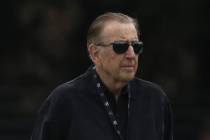 Raiders play-by-play radio broadcaster Brent Musburger at the team's old NFL training camp in N ...