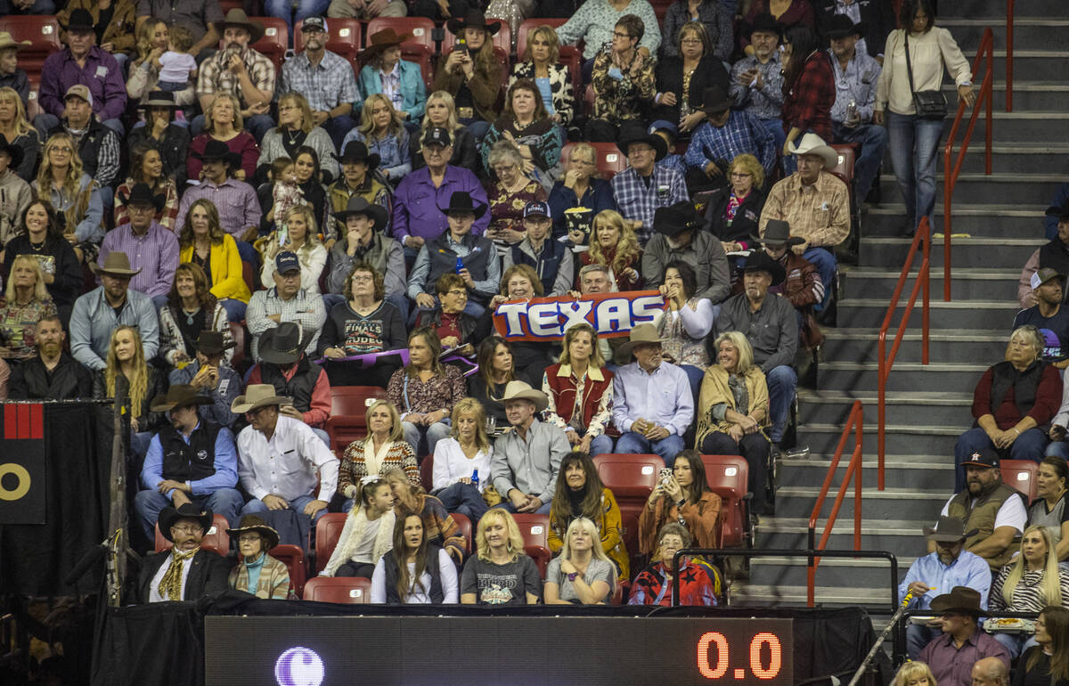 Fans enjoy the competition during the opening night of Wrangler National  Finals Rodeo at the Th … | Las Vegas Review-Journal