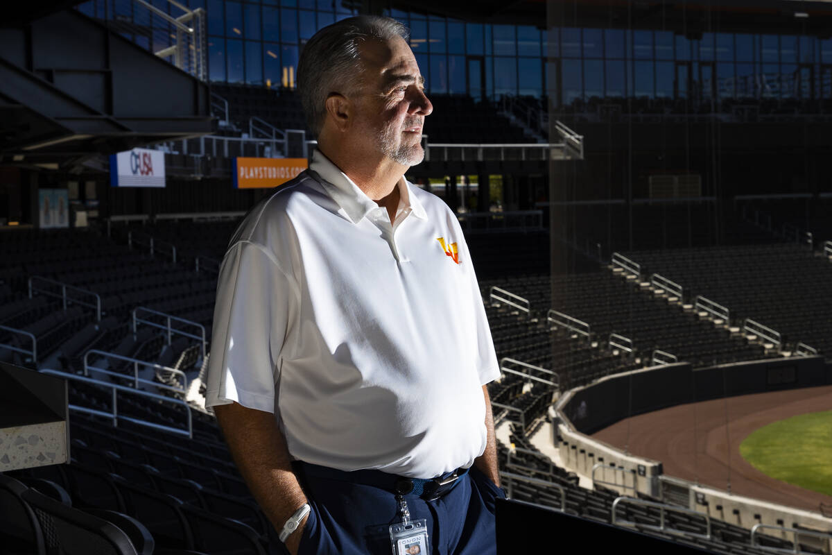 Las Vegas Aviators president Don Logan poses for a portrait at Las Vegas Ballpark in Downtown S ...