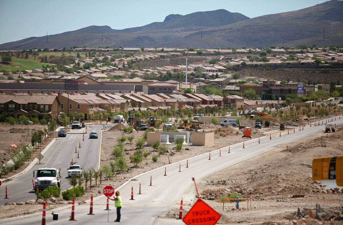 Construction takes place at the Inspirada master-planned community in 2014 in Henderson. (Las V ...