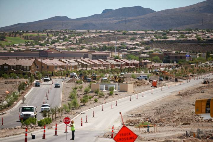 Construction takes place at the Inspirada master-planned community in 2014 in Henderson. (Las V ...