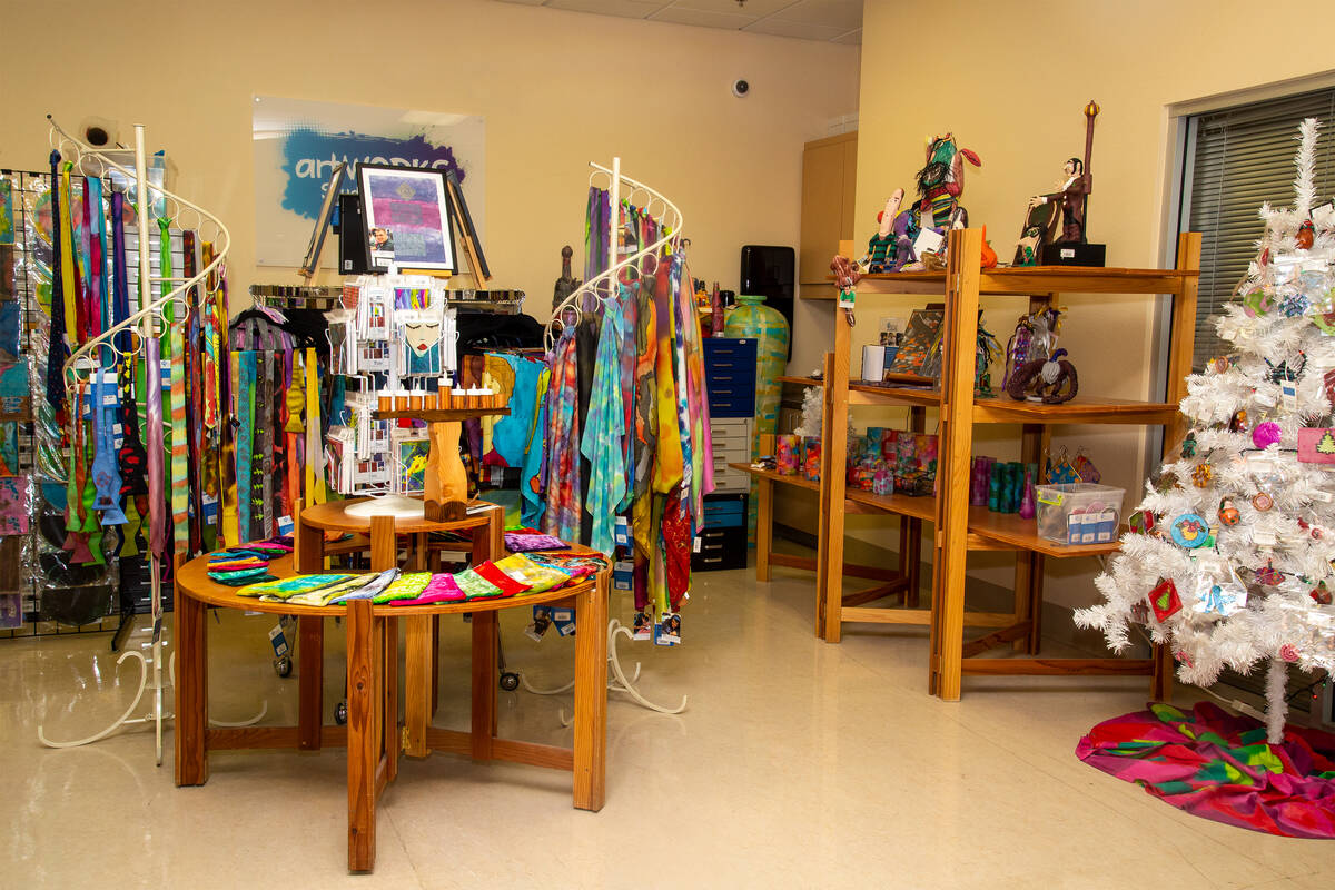 The ArtWorks! studio at Opportunity Village has handmade arts and gifts through its fine arts p ...
