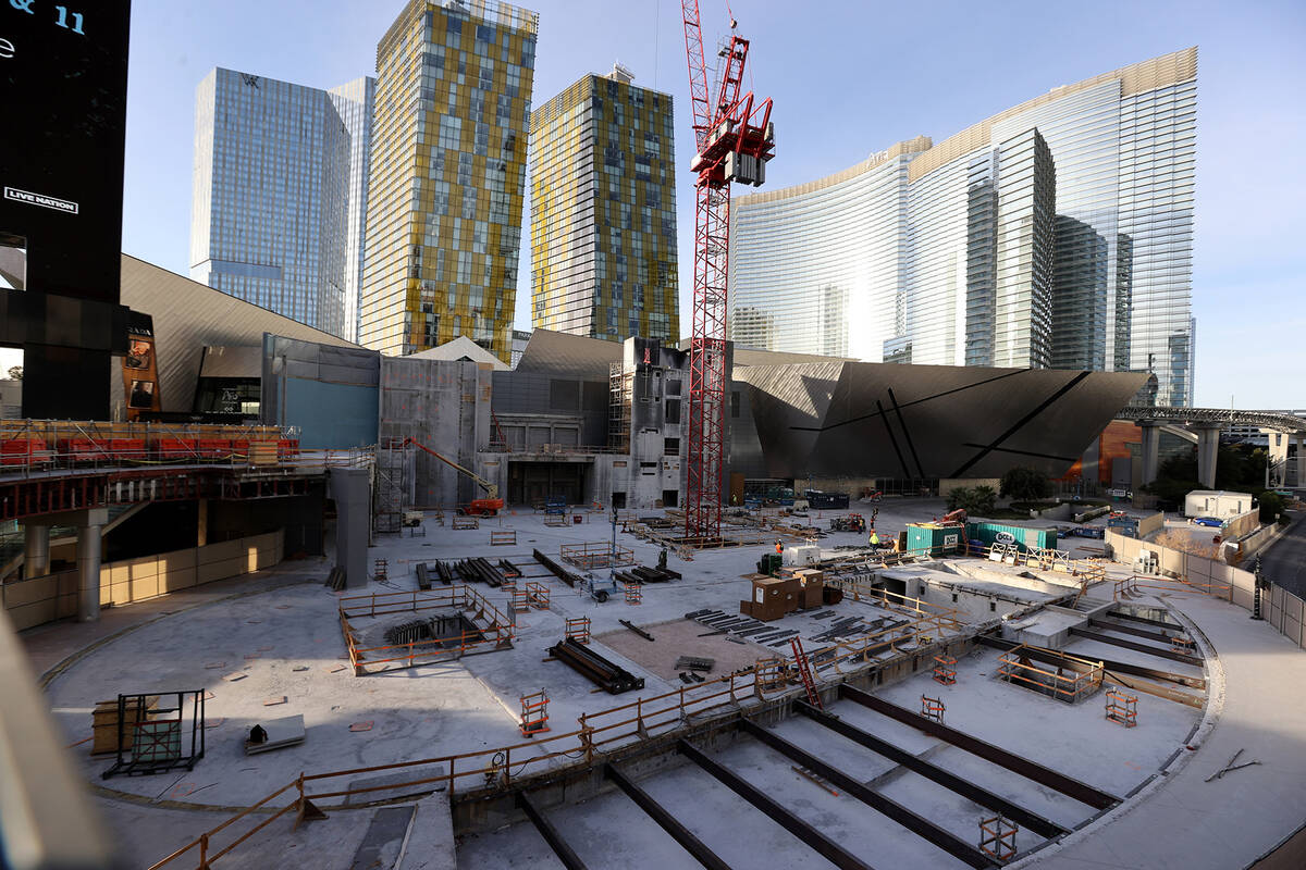 Construction continues on Project63, a four-story retail complex at CityCenter on the Strip in ...