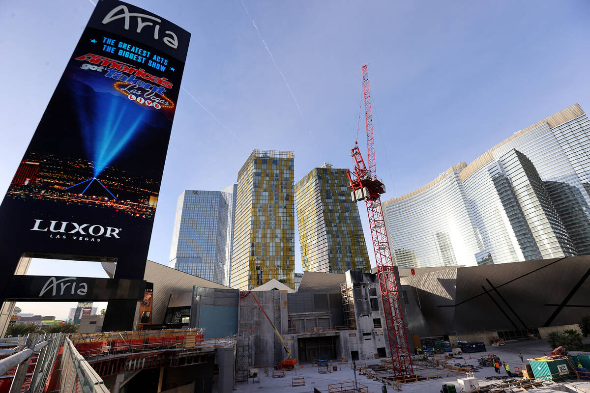 Construction continues on Project63, a four-story retail complex at CityCenter on the Strip in ...