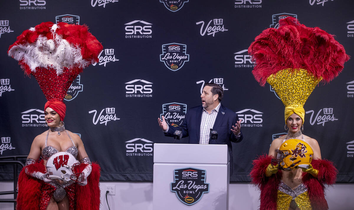 John Saccenti, the executive director of the 2021 SRS Distribution Las Vegas Bowl, announces th ...