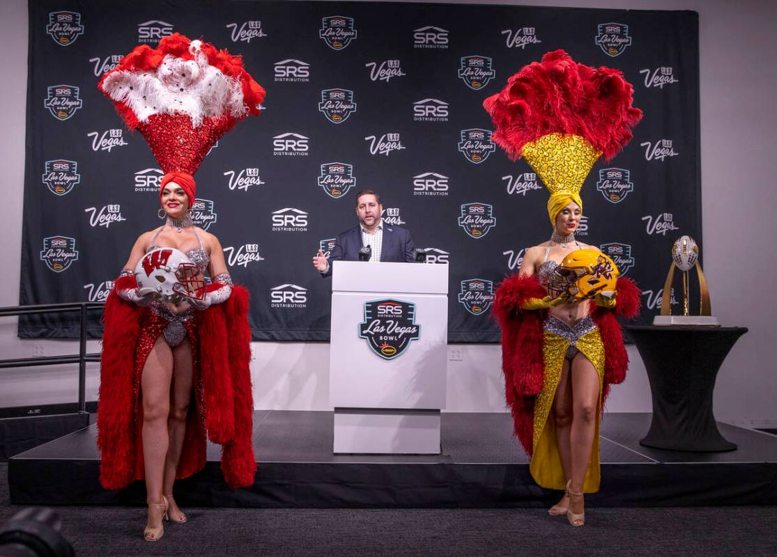 John Saccenti, the executive director of the 2021 SRS Distribution Las Vegas Bowl, announces th ...