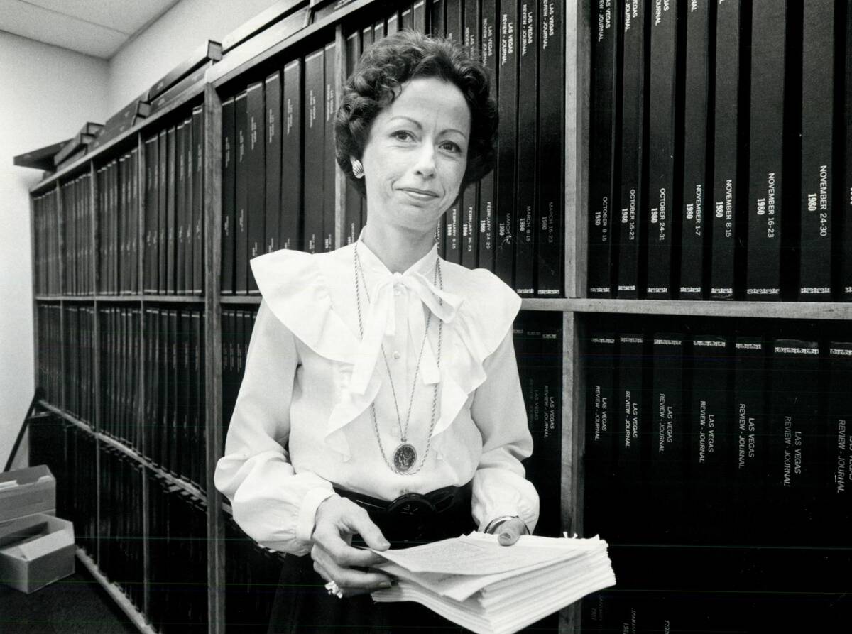 Carole Vilardo, seen in 1983. (Las Vegas Review-Journal)