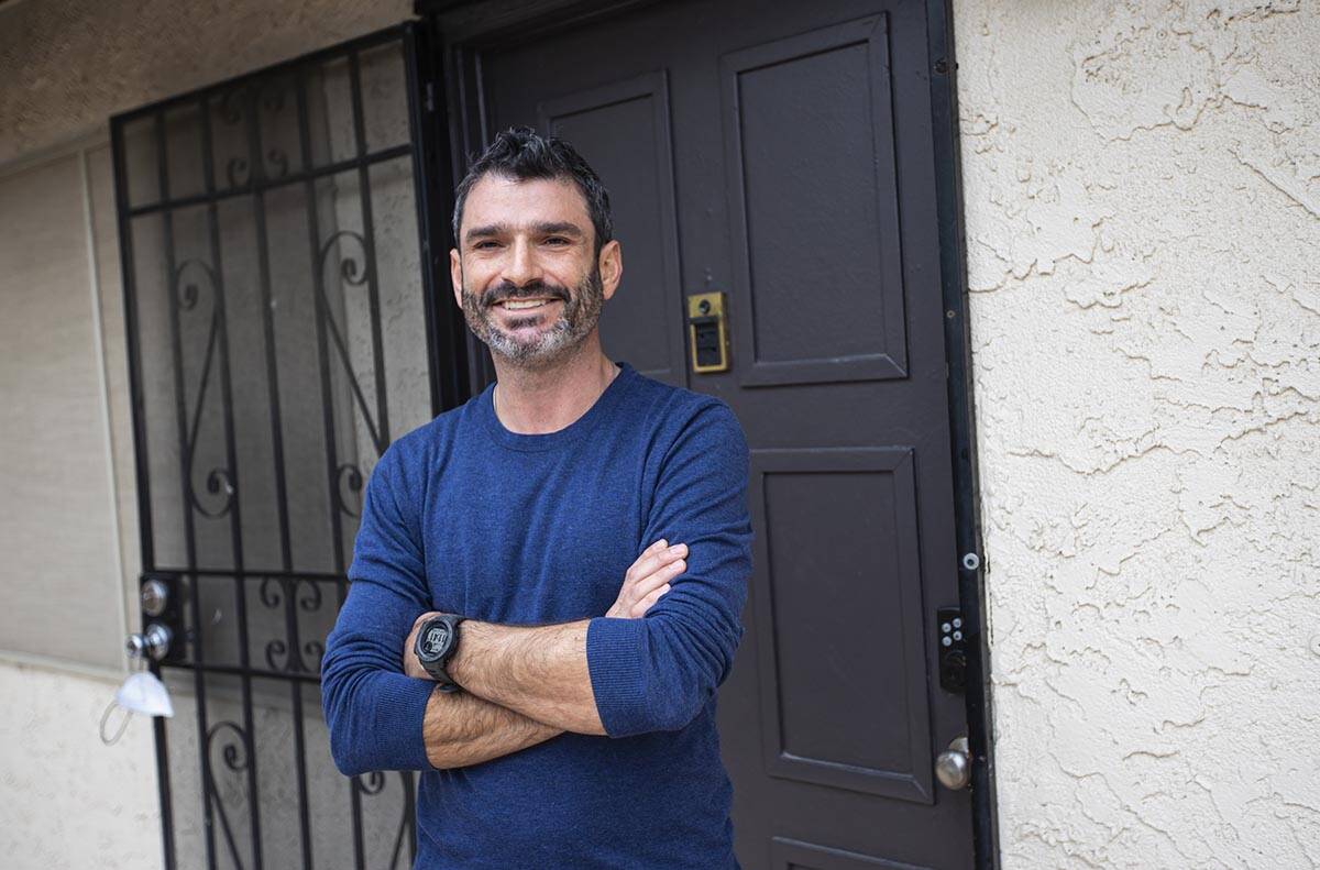 Arash Ghafoori, executive director of the Nevada Partnership for Homeless Youth, is seen outsid ...