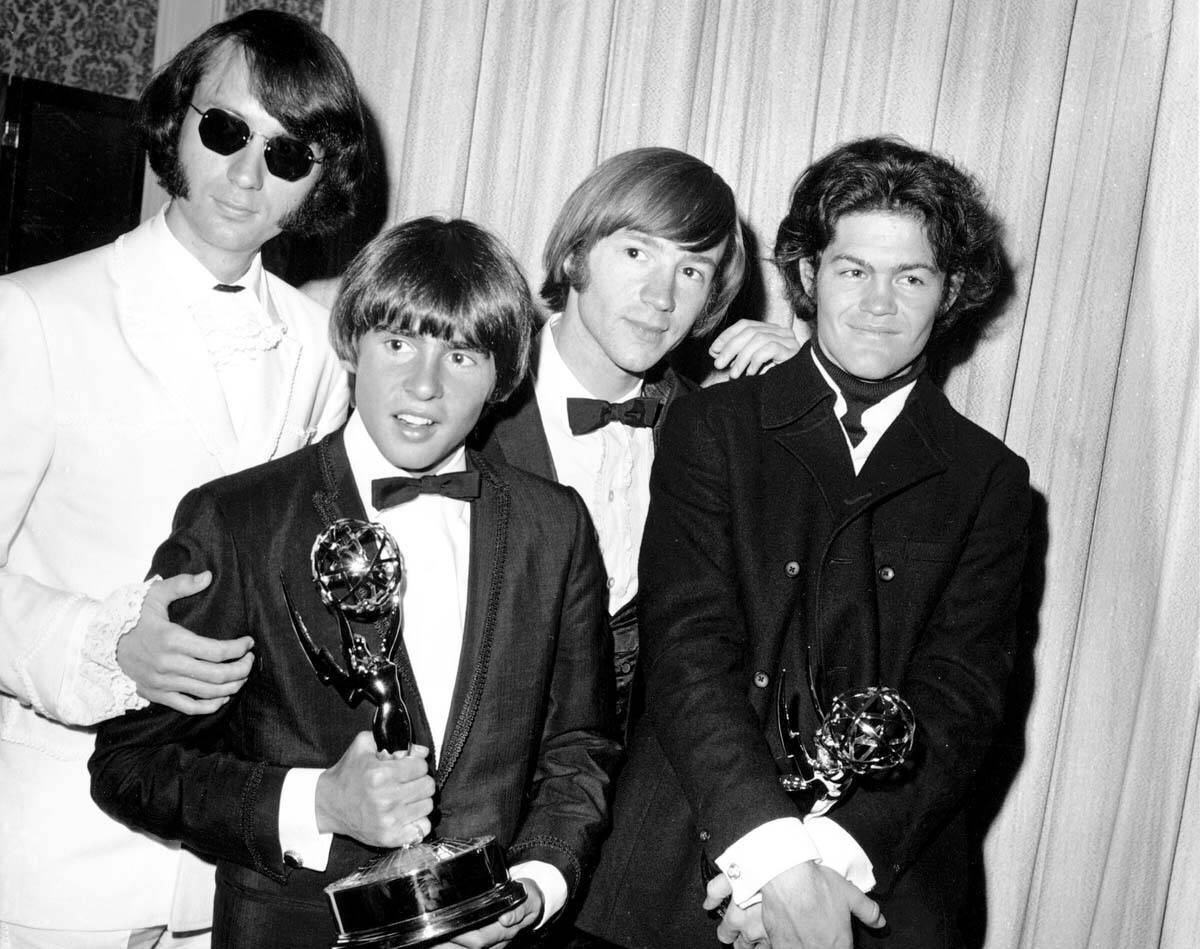 This June 4, 1967 file photo shows, from left, Mike Nesmith, Davy Jones, Peter Tork, and Micky ...