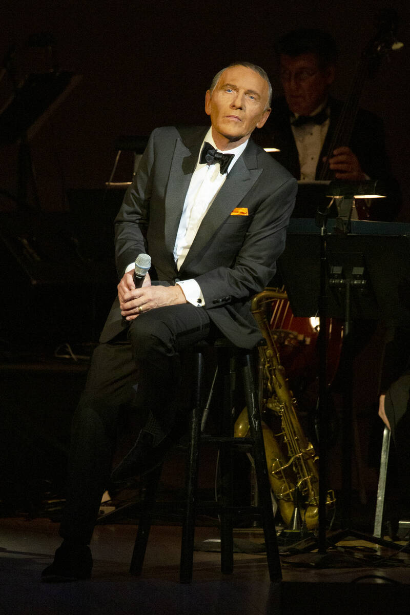 Bob Anderson performs onstage as Frank Sinatra for 'One More For The Road' at Carnegie Hall on ...