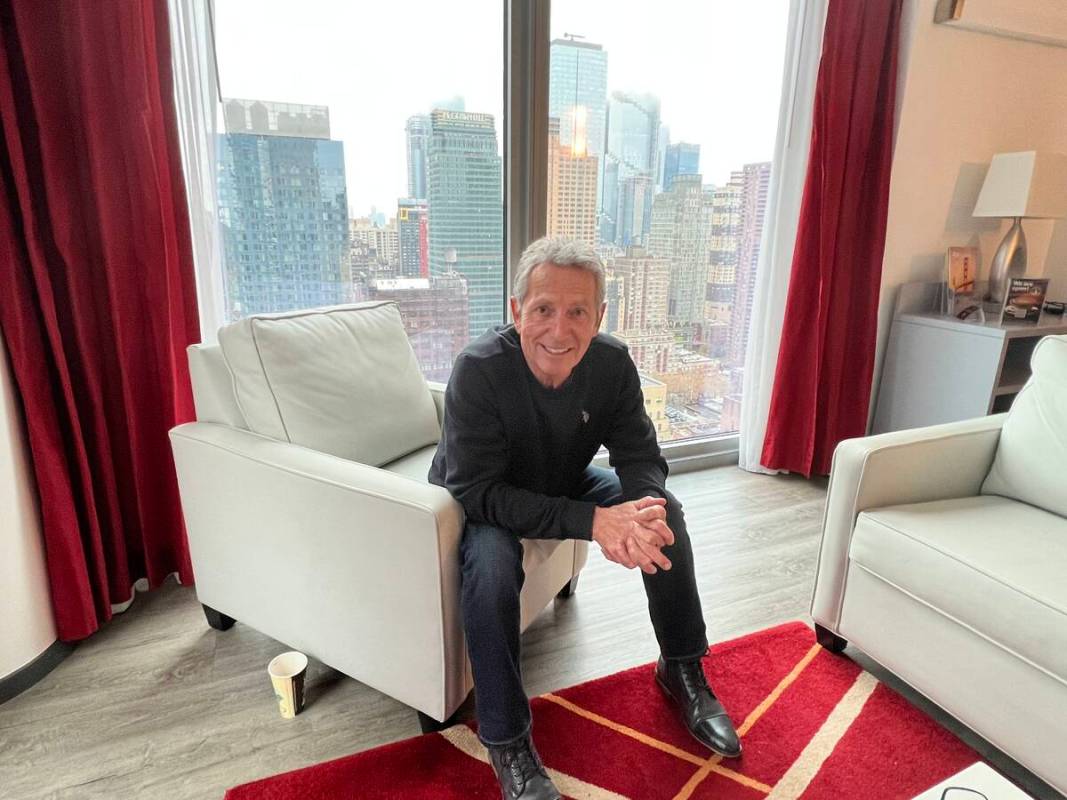 Bob Anderson is shown at his suite at Hotel Riu Plaza Hotel New York on Saturday, Dec. 11, 2021 ...