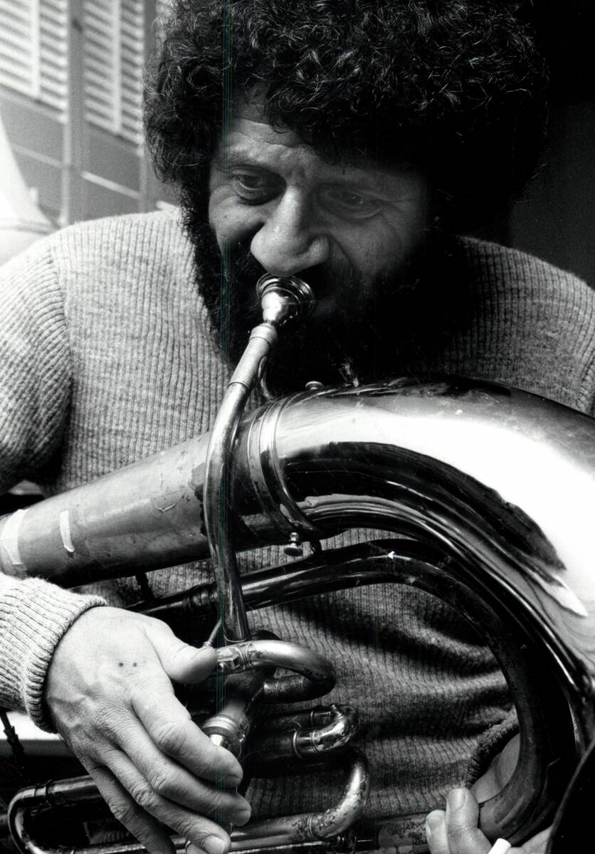 Gus Mancuso is shown playing French horn in this 1979 photo. (Review-Journal file)