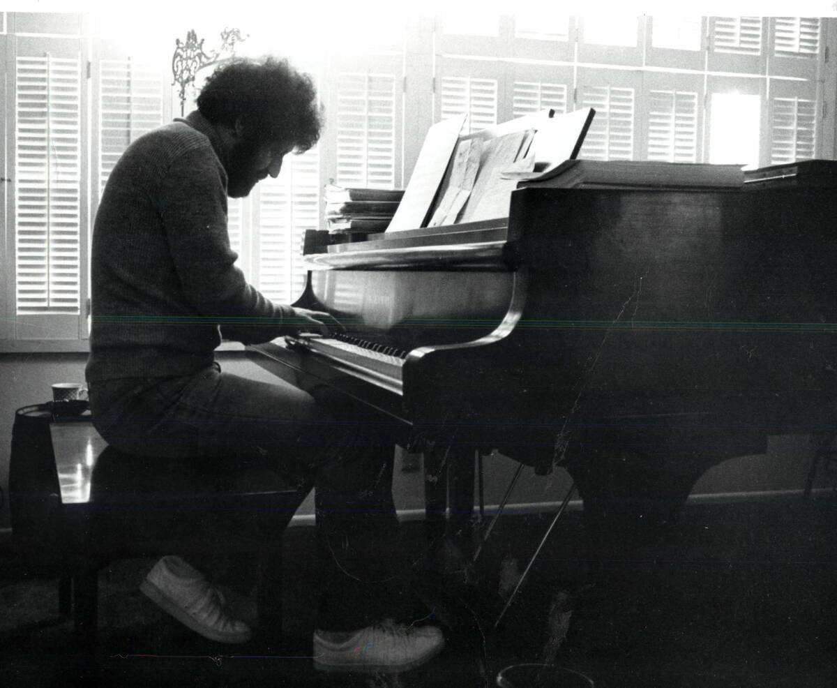 Gus Mancuso is shown playing piano in this 1979 photo. (Review-Journal file)