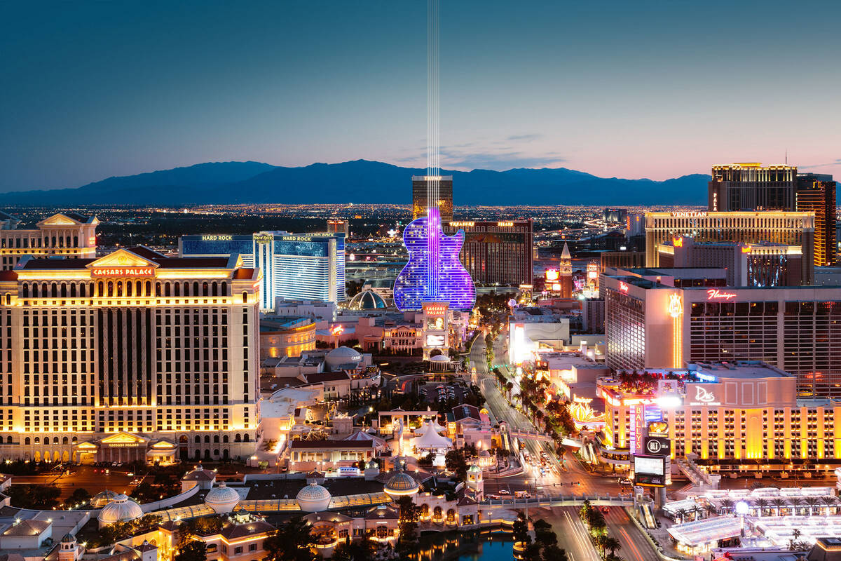 Hard Rock plans to build an iconic guitar-shaped Hotel which will be located on the famous Las ...