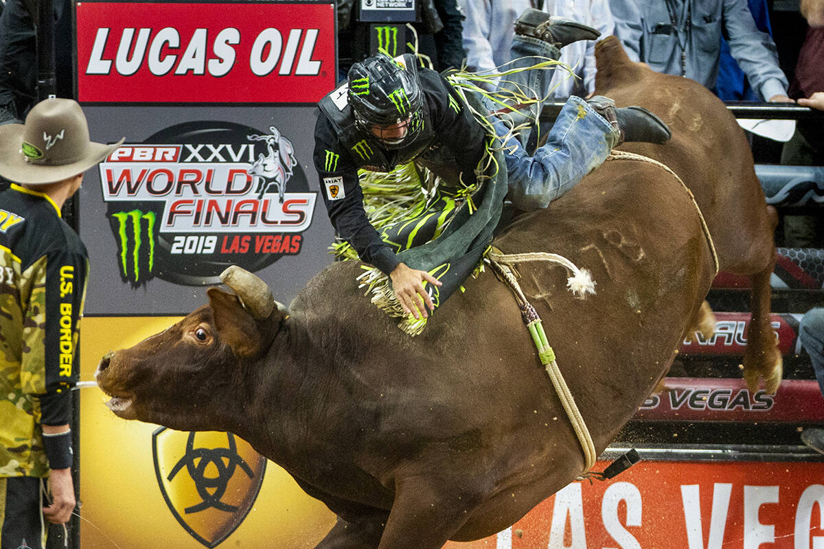 Jose Vitor Leme loses his grip while atop of Lil 2 Train during the last day of the PBR World F ...