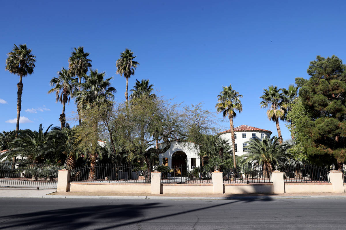 A house owned by the late Tony Hsieh at 1250 Shadow Lane in Las Vegas photographed Saturday, Fe ...