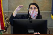 In this May 17, 2021 file photo, Judge Cristina Silva presides over Diego Salazar's plea hearin ...