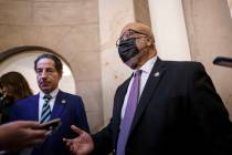Rep. Jamie Raskin, D-Md., left, and Rep. Bennie Thompson, D-Miss., chairman of the House select ...