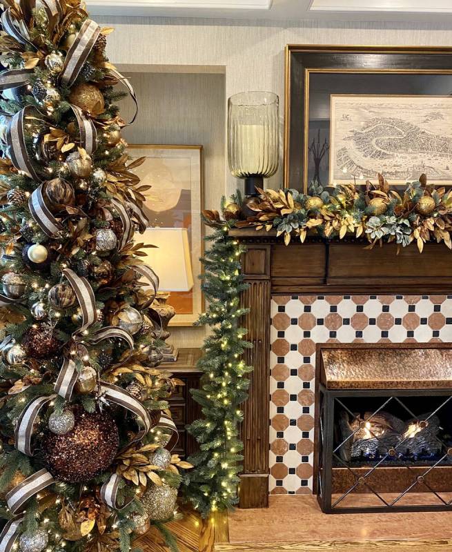 Tree and fireplace decorations. (Christopher Todd)