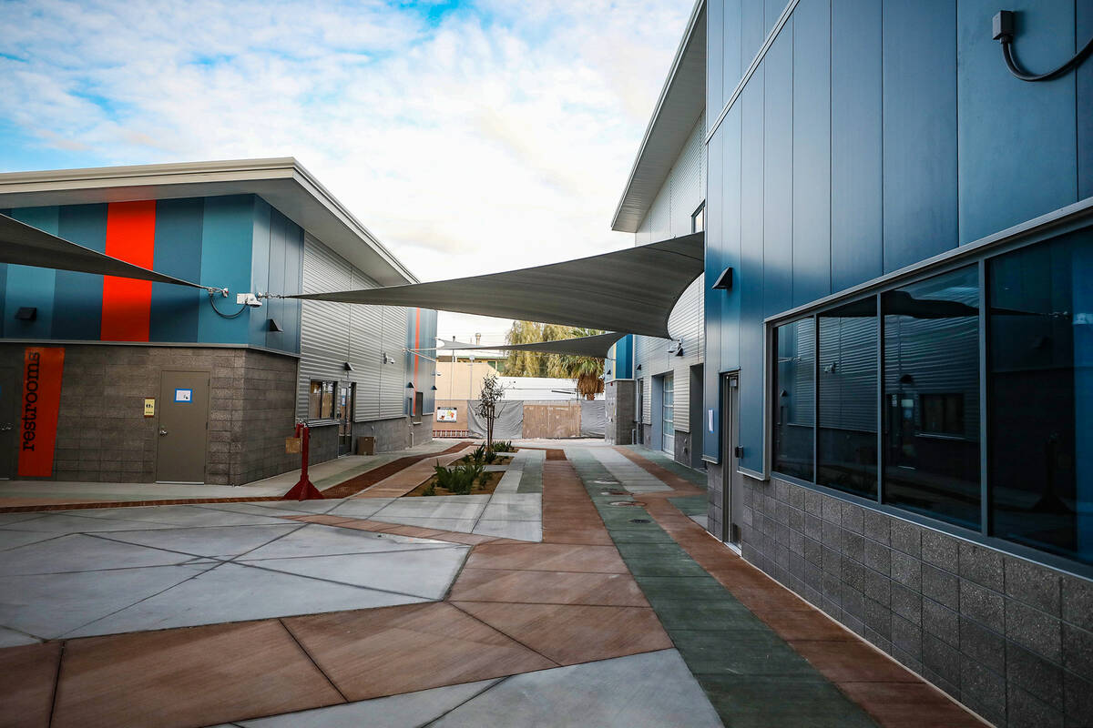 The new expansion of the Courtyard Homeless Resource Center in Las Vegas, Thursday, Dec. 16, 20 ...