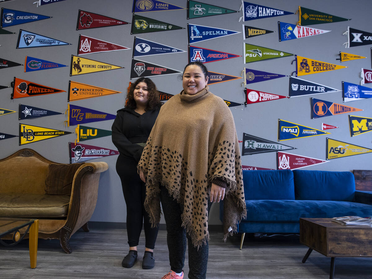 Erica Mosca, right, founder and director of Leader in Training, a first-generation college read ...