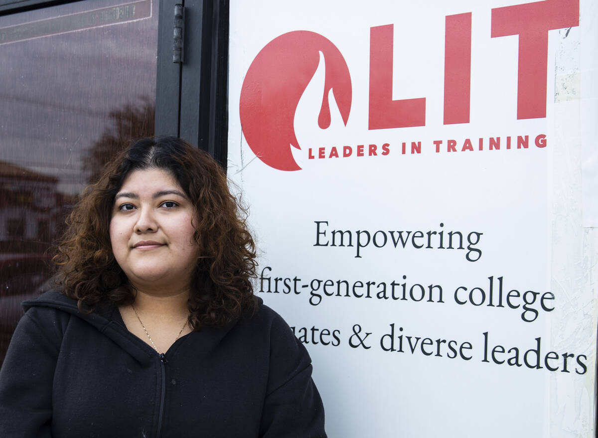 Miriam Gomez, a program manager at Leader in Training, a first-generation college readiness pro ...