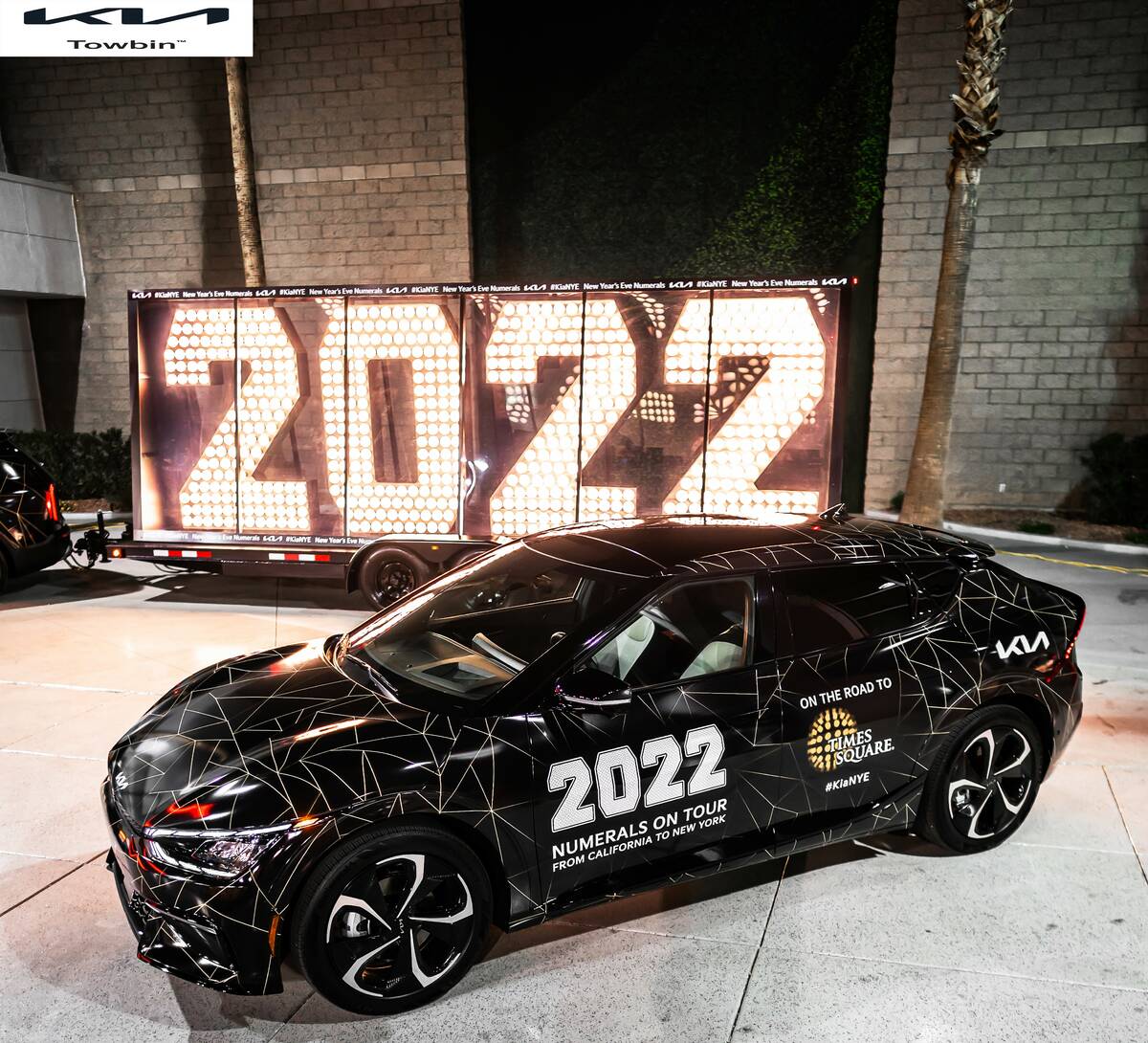Towbin Kia hosted Kia America’s 2022 New Year's Eve Numerals tour as the digits made the cros ...