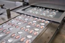 This undated image provided by Pfizer in November 2021 shows the company's COVID-19 pills. (Pfi ...