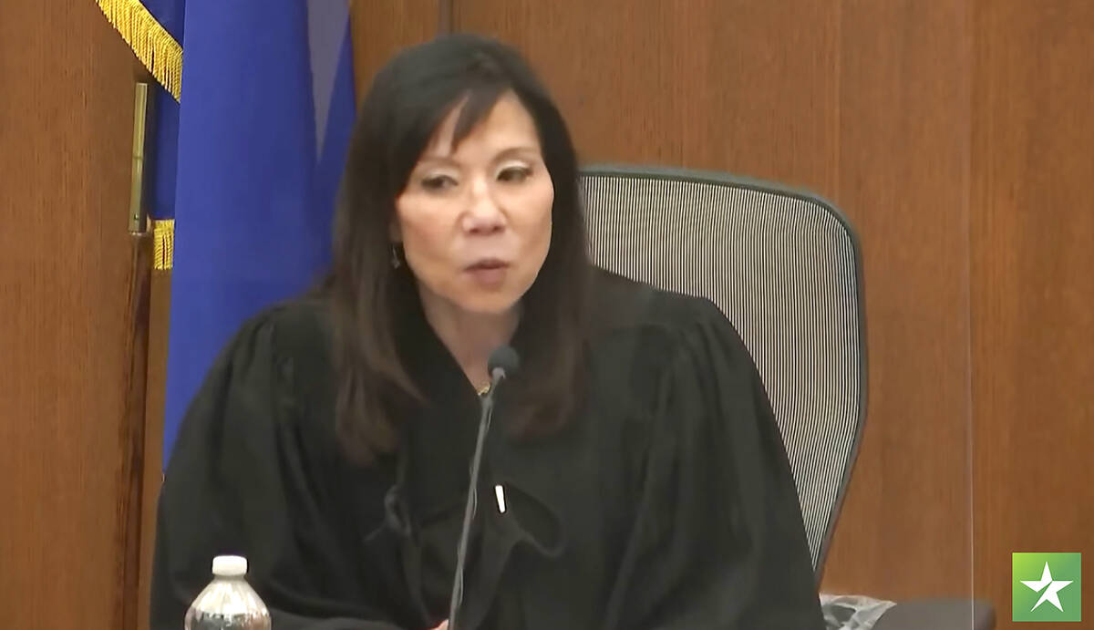 In this image taken from video, Hennepin County Judge Regina Chu hears questions from the jury ...